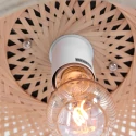 anne light & home Deckenleuchte MAZE, Ø 40cm, E27, Metall / Bambus, naturbraun
