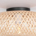 anne light & home Deckenleuchte MAZE, Ø 40cm, E27, Metall / Bambus, naturbraun