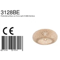 anne light & home Deckenleuchte MAZE, Ø 40cm, E27, Metall / Bambus, naturbraun