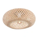 anne light & home Deckenleuchte MAZE, Ø 40cm, E27, Metall / Bambus, naturbraun