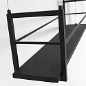 Steinhauer pendant luminaire TØR 6 flames, with shelf IP20, black matt dimmable