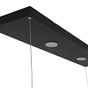 Steinhauer pendant luminaire TØR 6 flames, with shelf IP20, black matt dimmable