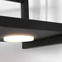 Steinhauer pendant luminaire TØR 6 flames, with shelf IP20, black matt dimmable