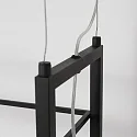 Steinhauer pendant luminaire TØR 6 flames, with shelf IP20, black matt dimmable
