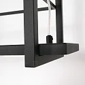 Steinhauer pendant luminaire TØR 6 flames, with shelf IP20, black matt dimmable
