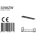 Steinhauer pendant luminaire TØR 6 flames, with shelf IP20, black matt dimmable