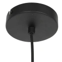 anne light & home Pendelleuchte FLINTER, Ø 50cm, zylindrisch, schwarz matt / innen gold