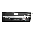 Mexlite Wand- und Deckenleuchte ORNOIR, 2-flammig, 2x E14, verstellbar, schwarz matt / Textilschirm schwarz / innen gold