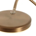 Mexlite LED Stehleuchte PLATU, mit Flexarm, 10W 2700-4000K (CCT) 900lm, mit Touch-Dimmer, bronze