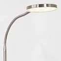 Mexlite LED Stehleuchte PLATU, mit Flexarm, 10W 2700-4000K (CCT) 900lm, mit Touch-Dimmer, stahl gebürstet