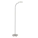 Mexlite LED Stehleuchte PLATU, mit Flexarm, 10W 2700-4000K (CCT) 900lm, mit Touch-Dimmer, stahl gebürstet