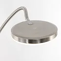 Mexlite LED Stehleuchte PLATU, mit Flexarm, 10W 2700-4000K (CCT) 900lm, mit Touch-Dimmer, stahl gebürstet