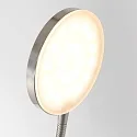 Mexlite LED Stehleuchte PLATU, mit Flexarm, 10W 2700-4000K (CCT) 900lm, mit Touch-Dimmer, stahl gebürstet