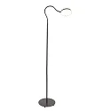 Mexlite LED Stehleuchte PLATU, mit Flexarm, 10W 2700-4000K (CCT) 900lm, mit Touch-Dimmer, schwarz matt