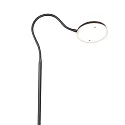 Mexlite LED Stehleuchte PLATU, mit Flexarm, 10W 2700-4000K (CCT) 900lm, mit Touch-Dimmer, schwarz matt