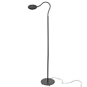 Mexlite LED Stehleuchte PLATU, mit Flexarm, 10W 2700-4000K (CCT) 900lm, mit Touch-Dimmer, schwarz matt