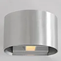 wall luminaire MURO up / down, round, adjustable G9 IP20, steel brushed dimmable