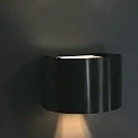 wall luminaire MURO up / down, round, adjustable G9 IP20, steel brushed dimmable