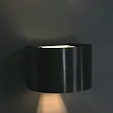 Steinhauer wall luminaire MURO up / down, round, adjustable G9 IP20, black matt dimmable