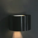 Steinhauer Wandleuchte MURO, Up/Down, rund, inkl. G9 LED 3W 2700K 300lm, mit Blendklappen, dimmbar, schwarz matt / innen gold matt