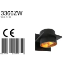 Steinhauer Wandleuchte MURO, Up/Down, rund/eckig, inkl. G9 LED 3W 2700K 300lm, mit Blendklappen, dimmbar, Schwarz matt / innen Gold matt