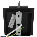 Steinhauer Wandleuchte MURO, Up/Down, rund/eckig, inkl. G9 LED 3W 2700K 300lm, mit Blendklappen, dimmbar, Schwarz matt / innen Gold matt