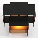 Steinhauer Wandleuchte MURO, Up/Down, 1-flammig, G9, 3W, 2700K, 300lm, dimmbar, schwarz matt / innen gold matt