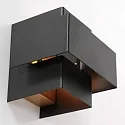 Steinhauer Wandleuchte MURO, Up/Down, 1-flammig, G9, 3W, 2700K, 300lm, dimmbar, schwarz matt / innen gold matt