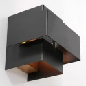 Steinhauer Wandleuchte MURO, Up/Down, 1-flammig, G9, 3W, 2700K, 300lm, dimmbar, schwarz matt / innen gold matt