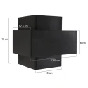 Steinhauer Wandleuchte MURO, Up/Down, 1-flammig, G9, 3W, 2700K, 300lm, dimmbar, schwarz matt / innen gold matt