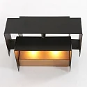 Steinhauer Wandleuchte MURO, Up/Down, 2-flammig, 2x G9, 3W, 2700K, 300lm, dimmbar, schwarz matt / innen gold matt