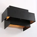 Steinhauer Wandleuchte MURO, Up/Down, 2-flammig, 2x G9, 3W, 2700K, 300lm, dimmbar, schwarz matt / innen gold matt