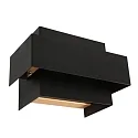 Steinhauer Wandleuchte MURO, Up/Down, 2-flammig, 2x G9, 3W, 2700K, 300lm, dimmbar, schwarz matt / innen gold matt