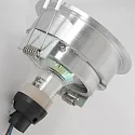 Steinhauer Einbauleuchte PÉLITE SPOT, IP20, rund, Ø 10cm, rückversetzt, GU10 max. 40W, starr, stahl gebürstet