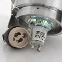Steinhauer Einbauleuchte PÉLITE SPOT, IP20, rund, Ø 10cm, rückversetzt, GU10 max. 40W, starr, stahl gebürstet