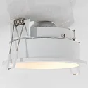 Steinhauer Einbauleuchte PÉLITE SPOT, IP20, rund, Ø 10cm, rückversetzt, GU10 max. 40W, starr, weiß matt