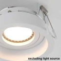 Steinhauer recessed luminaire PÉLITE SPOT round, rigid, set back GU10 IP20, white matt dimmable
