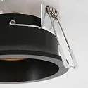Steinhauer Einbauleuchte PÉLITE SPOT, IP20, rund, Ø 10cm, rückversetzt, GU10 max. 40W, starr, schwarz matt