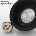 Steinhauer recessed luminaire PÉLITE SPOT round, rigid, set back GU10 IP20, black matt dimmable