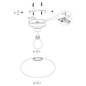 Steinhauer ceiling luminaire REFLEXION E27 IP20, black dimmable