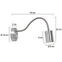 LED Wandleuchte UPROUND, 1-flammig, GU10, 4,9W, 2700K, IP20, stahl