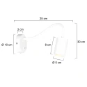 Mexlite LED Wandleuchte UPROUND, 1-flammig, GU10, 4,9W, 2700K, IP20, weiß