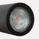 Mexlite wall luminaire UPROUND 1 flame GU10 IP20, black 
