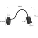 LED Wandleuchte UPROUND, 1-flammig, GU10, 4,9W, 2700K, IP20, stahl