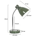 table lamp SPRING tiltable E27 IP20, green 