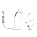 table lamp SPRING tiltable E27 IP20, green 