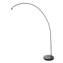 arc luminaire SOLVA 1 flame, without shade E27 IP20, black dimmable