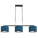 Steinhauer Pendelleuchte STANG, E27, 3-flammig, blau