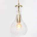 Mexlite Pendelleuchte GRAZIOGLASS, E27, Ø 14cm, messing