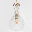 Mexlite Pendelleuchte GRAZIOGLASS, E27, Ø 14cm, messing